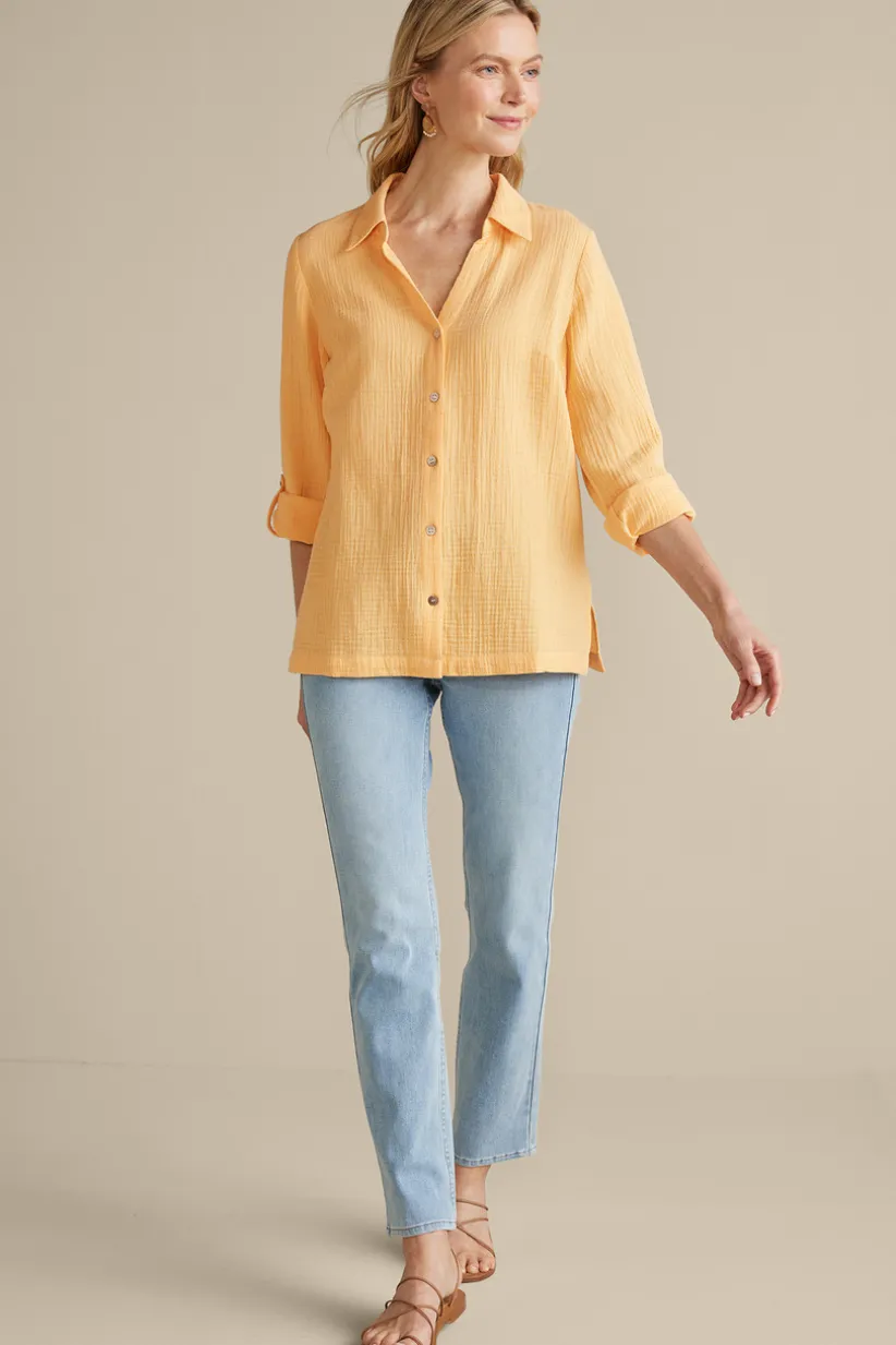 Soft Surroundings Addison Gauze Big Shirt Best Sale