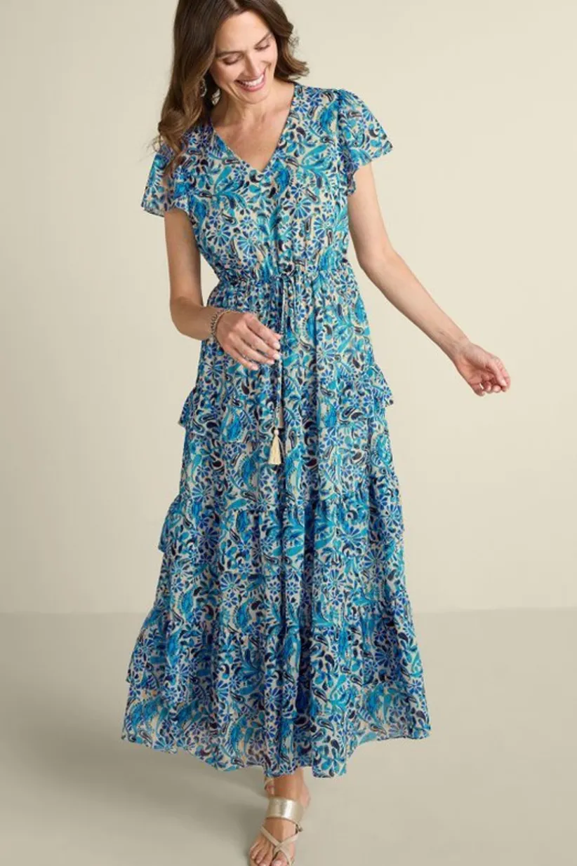 Soft Surroundings Aleyah Maxi Dress PaisleyIkatOvercast Cheap