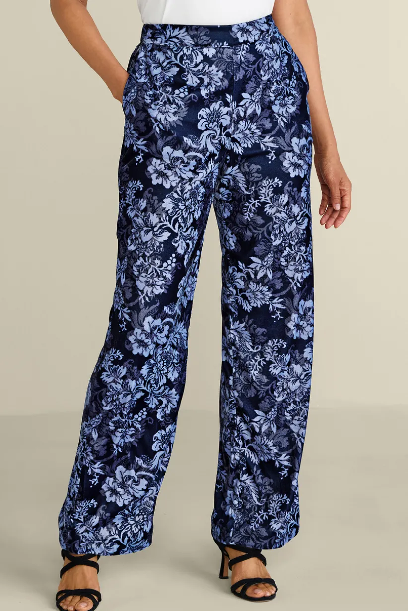 Soft Surroundings Aria Velvet Wide Leg Pants Best