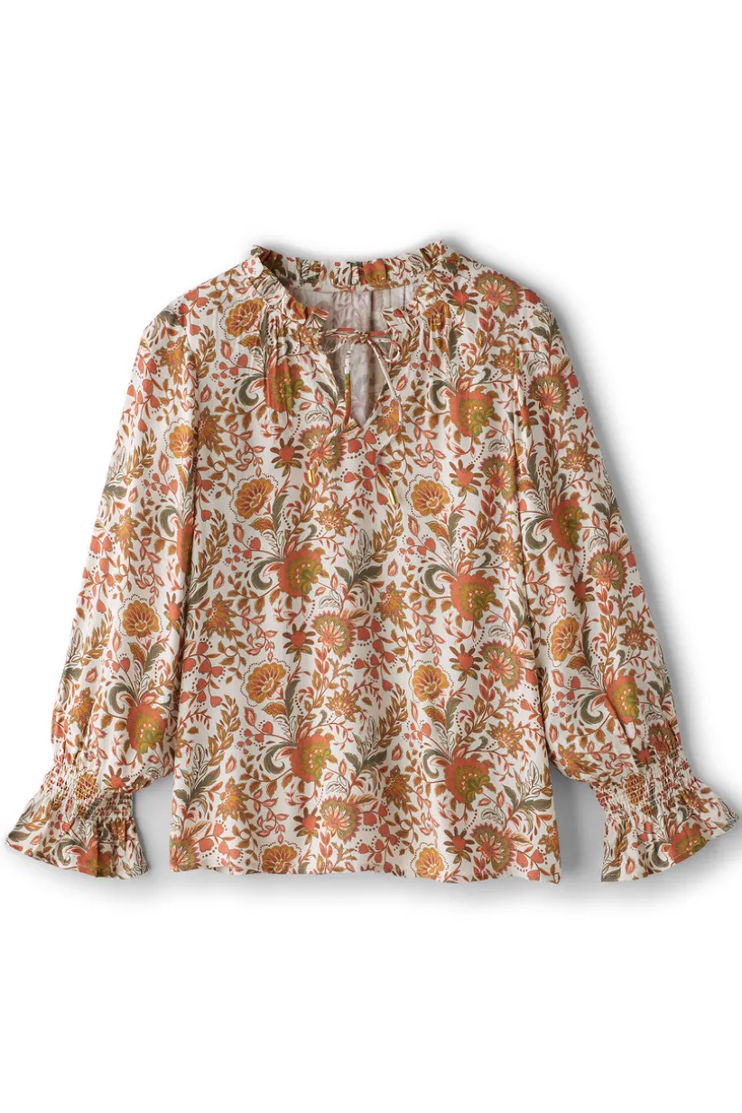 Soft Surroundings Asha Long Sleeve Top AutumnalGarden Sale