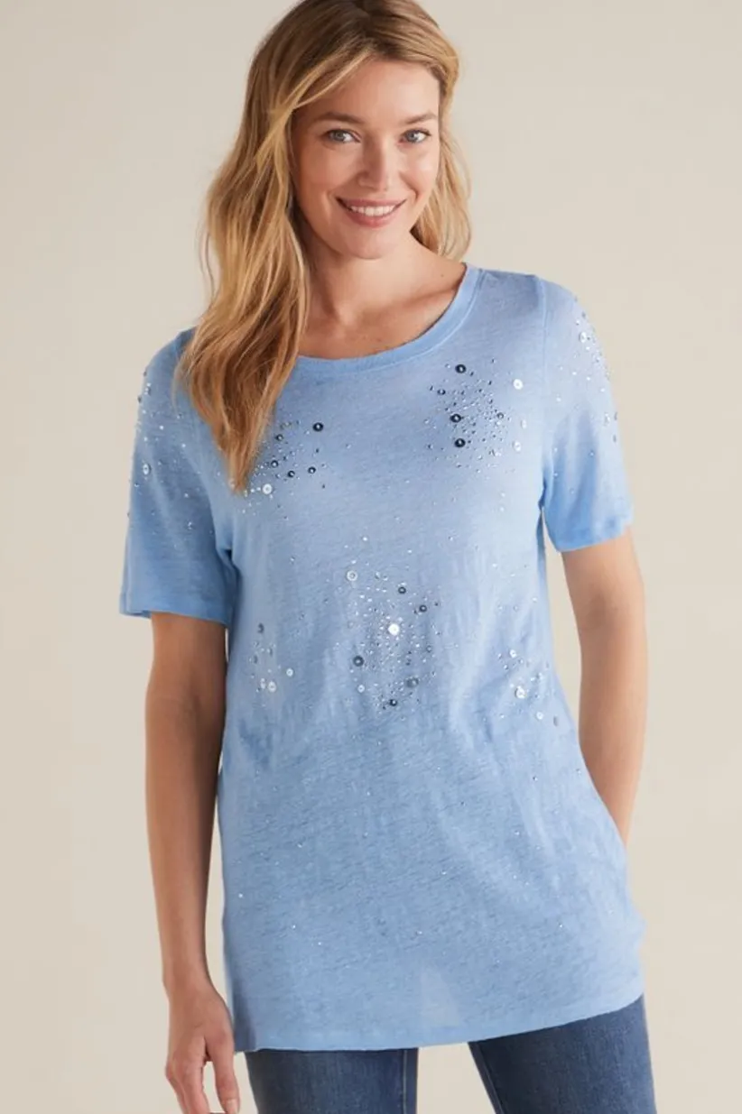 Soft Surroundings Astra Linen Tee Flash Sale