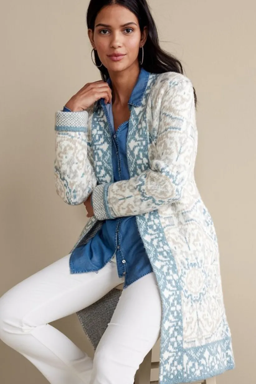 Soft Surroundings Barra Cardigan MedallionMulti Cheap