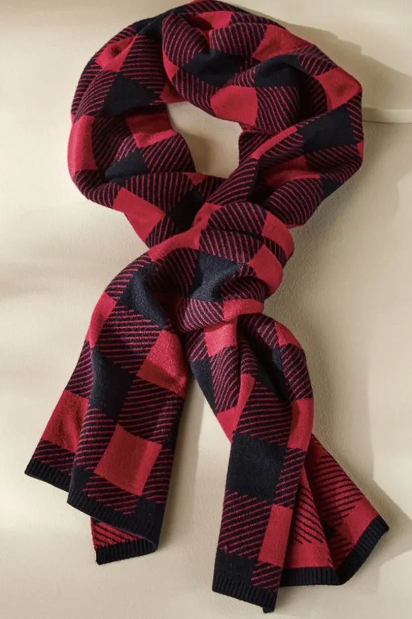 Soft Surroundings Bera Plaid Scarf RioRedBuffaloCheck Flash Sale