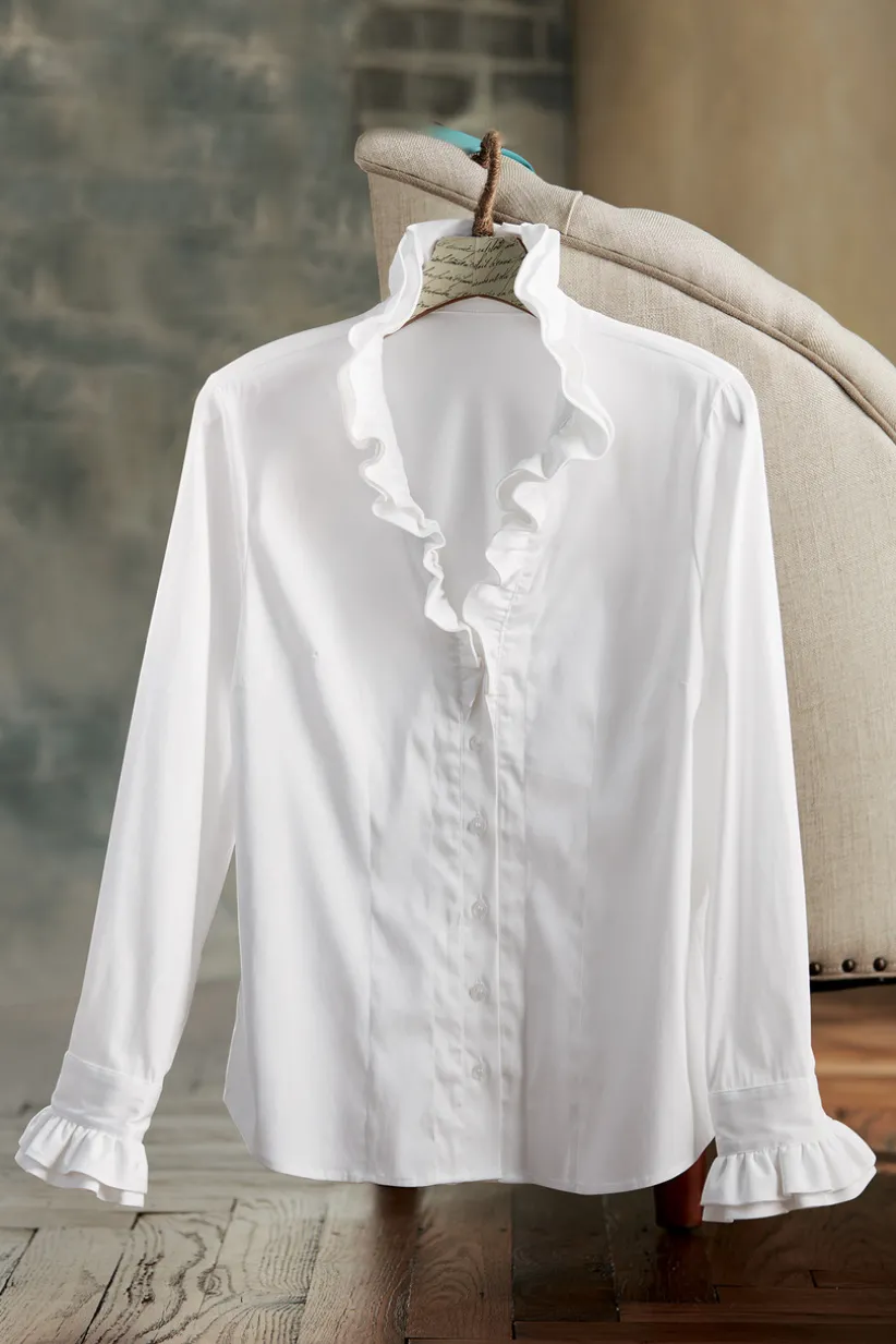 Soft Surroundings Boleyn Shirt White Hot