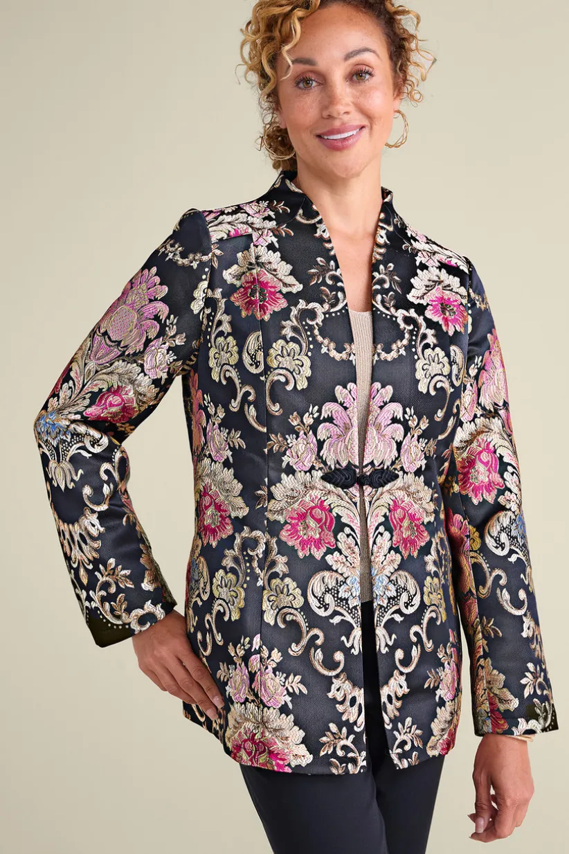 Soft Surroundings Branca Jacquard Jacket RoseBaroqueJacquard Cheap