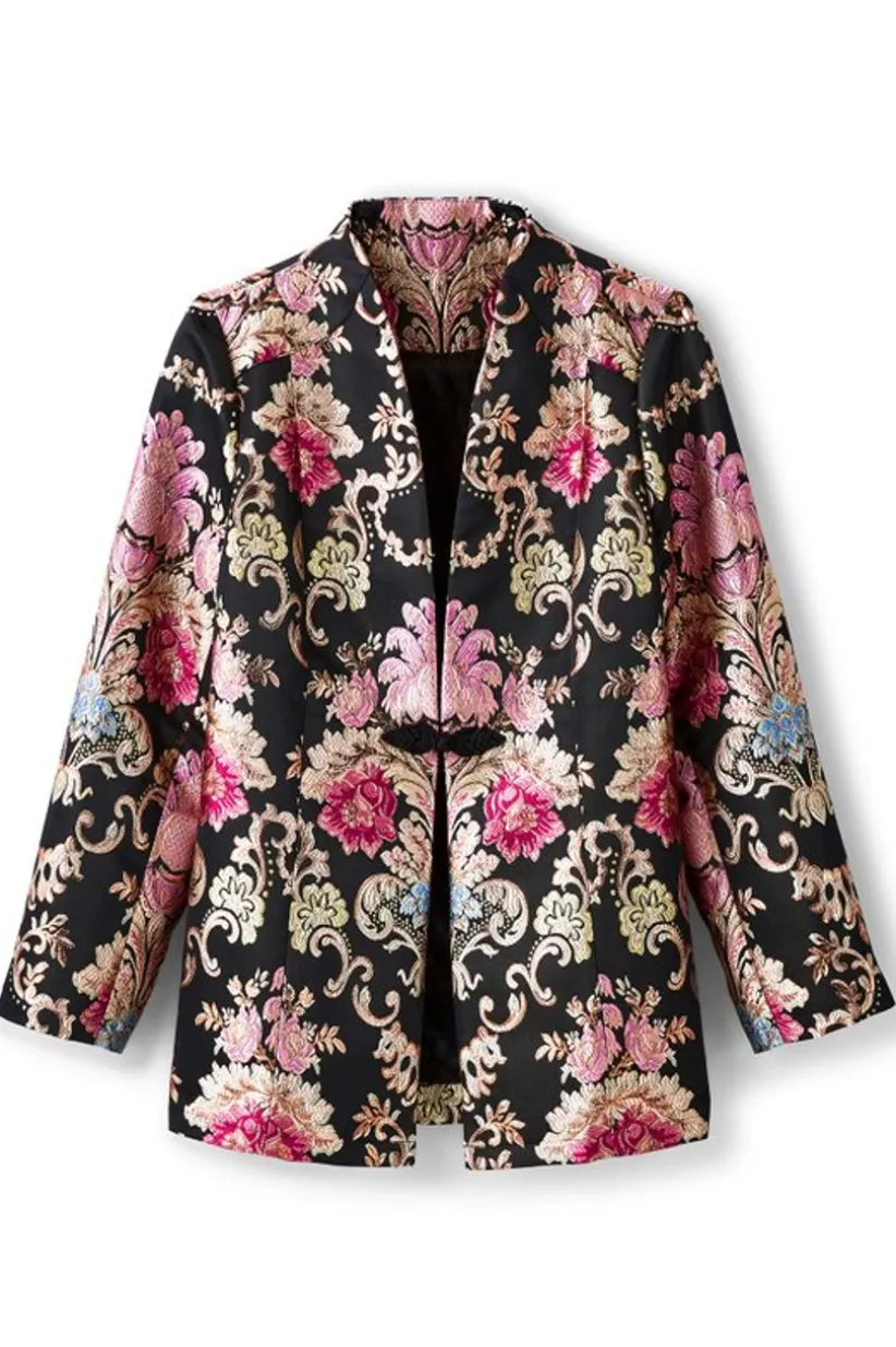 Soft Surroundings Branca Jacquard Jacket RoseBaroqueJacquard Cheap