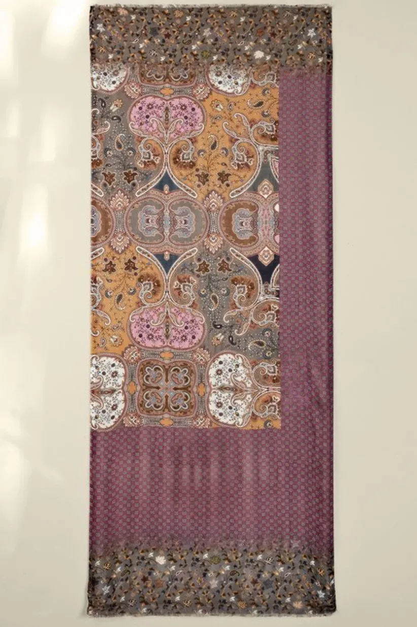 Soft Surroundings Cadence Patchwork Scarf SangriaMulti Shop