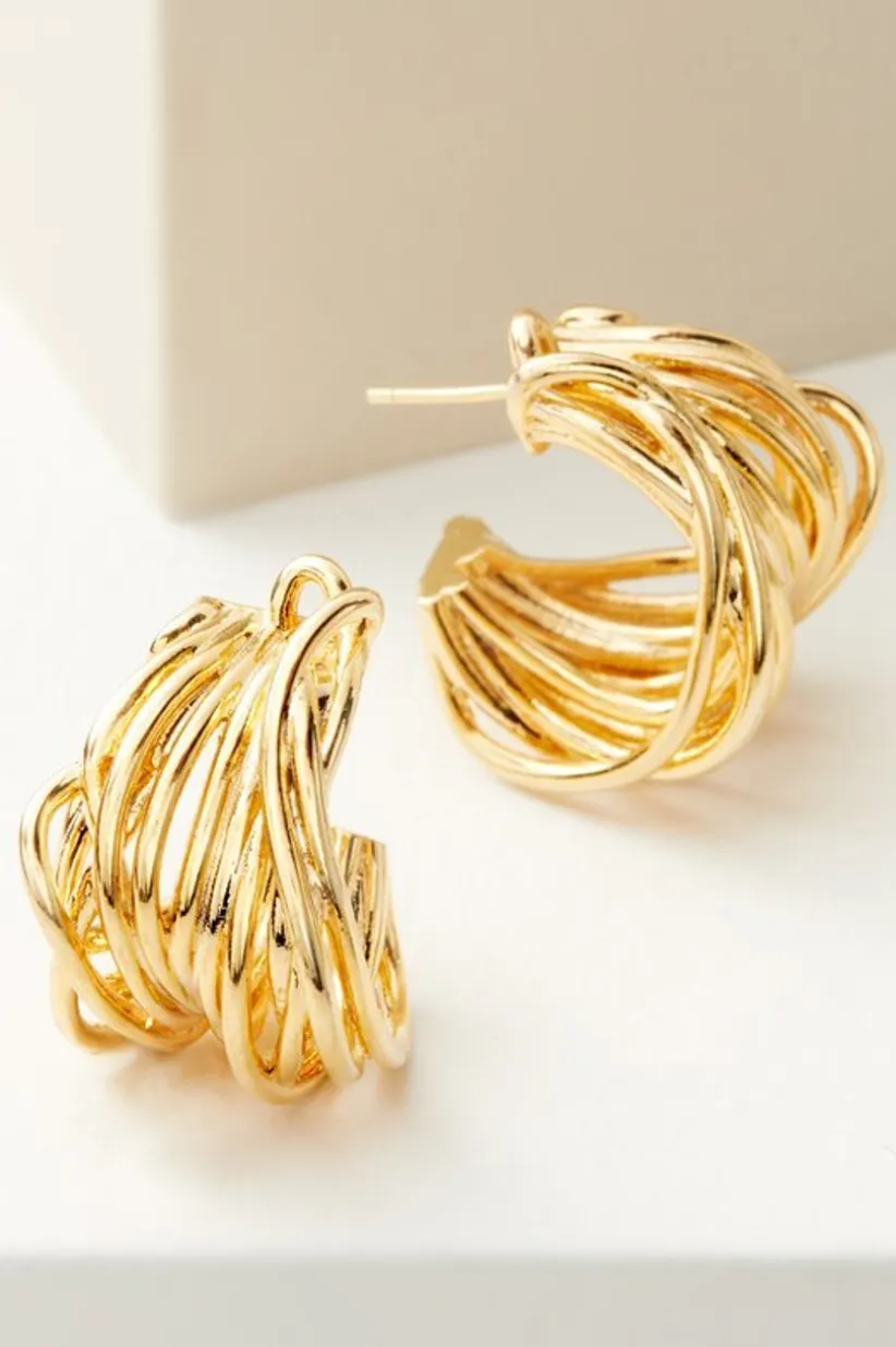 Soft Surroundings Carissa Hoop Earrings Gold Shop