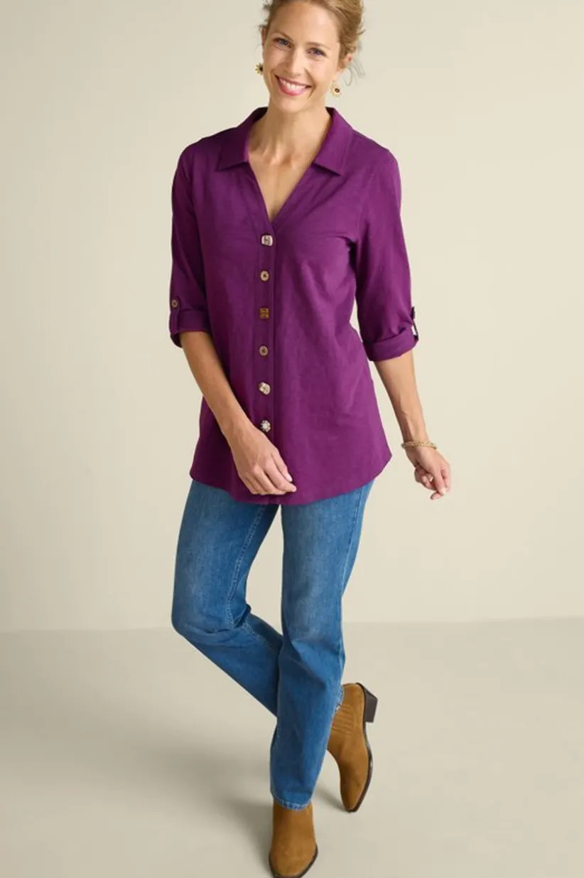 Soft Surroundings Danielle 3/4 Sleeve Tunic Store