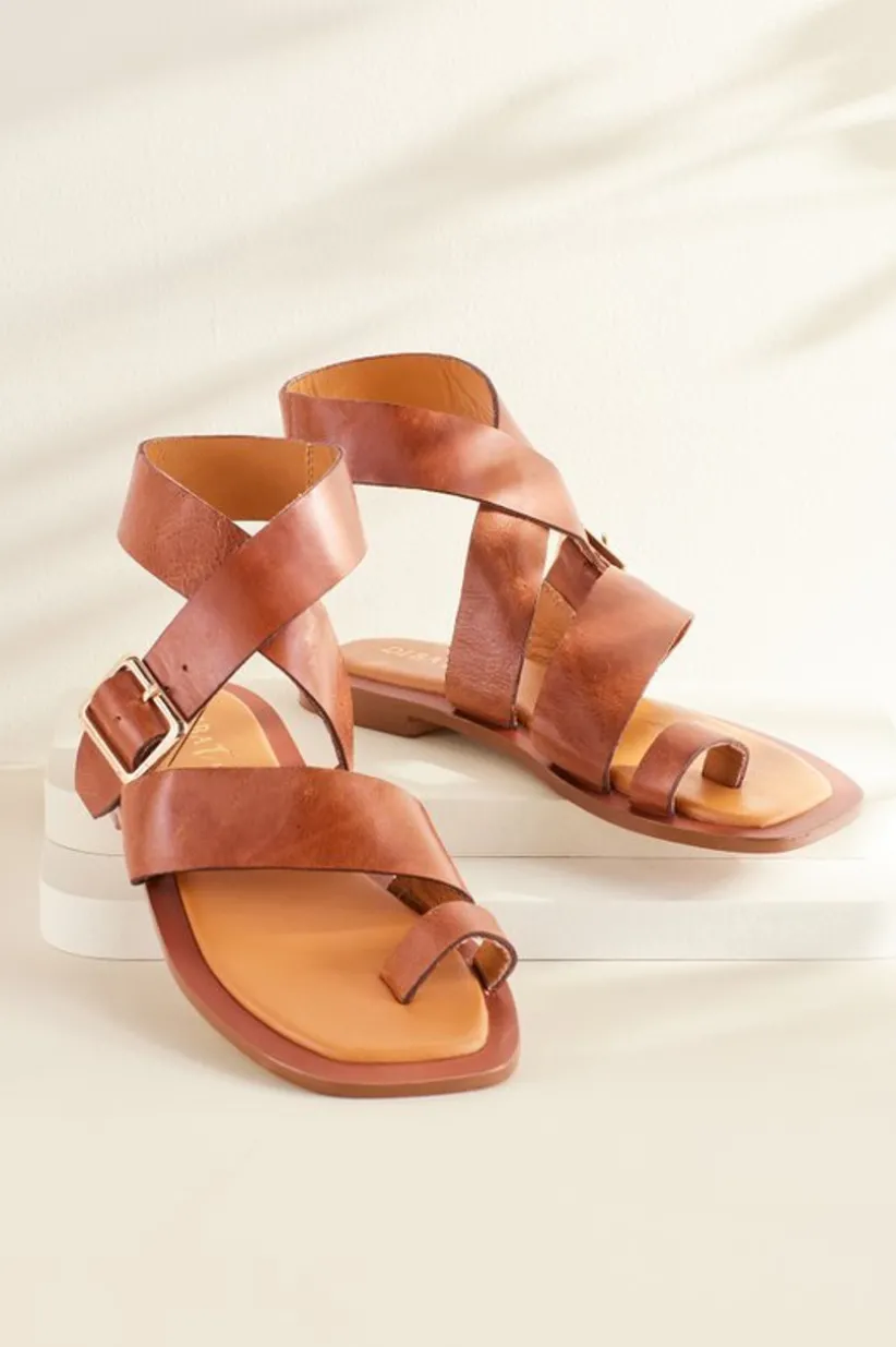 Soft Surroundings Diba True Cite See Buckle Sandal Whiskey Cheap