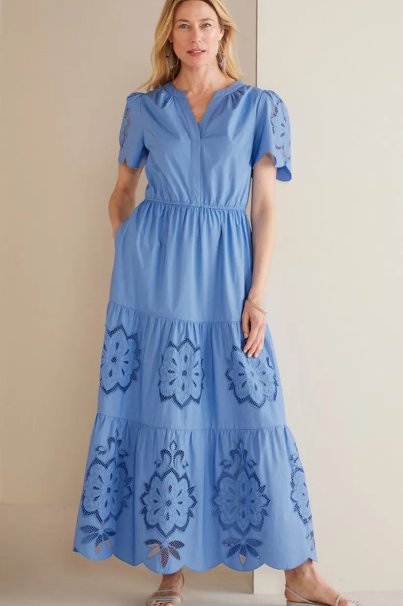 Soft Surroundings Dorothy Maxi Dress BlueBonnet Best