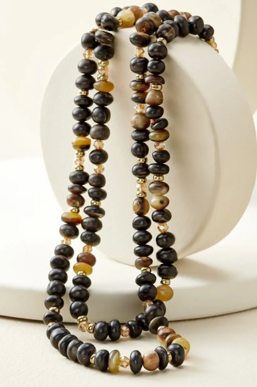 Soft Surroundings Ebony Beaded Necklace BlackMulti Cheap