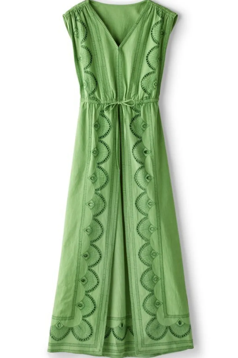 Soft Surroundings Ellison Linen Blend Maxi Dress PiquantGreen Store