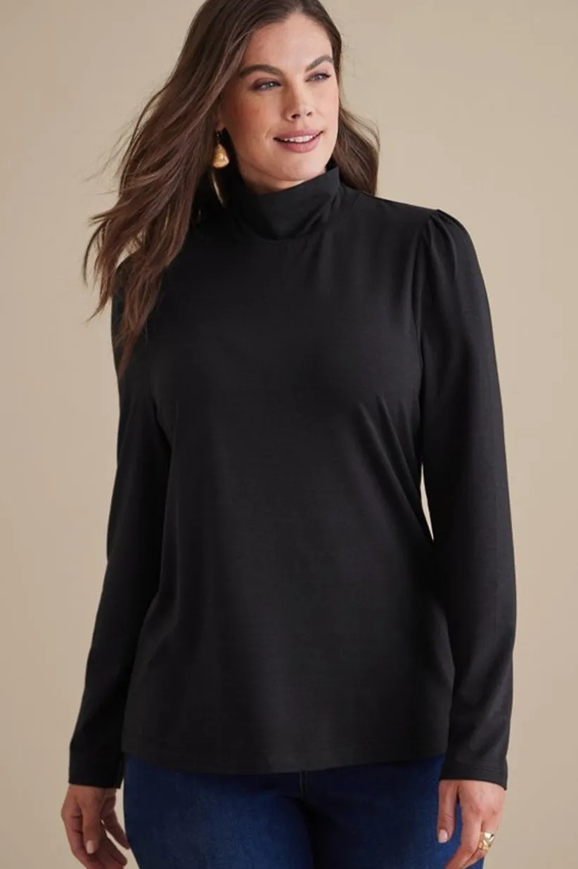 Soft Surroundings Emme Turtleneck Top New