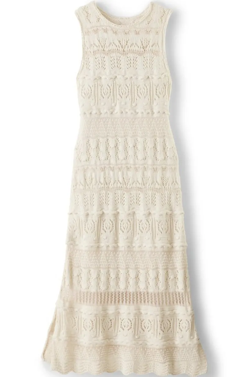 Soft Surroundings Erica Crochet Midi Dress AntiqueWhite Hot