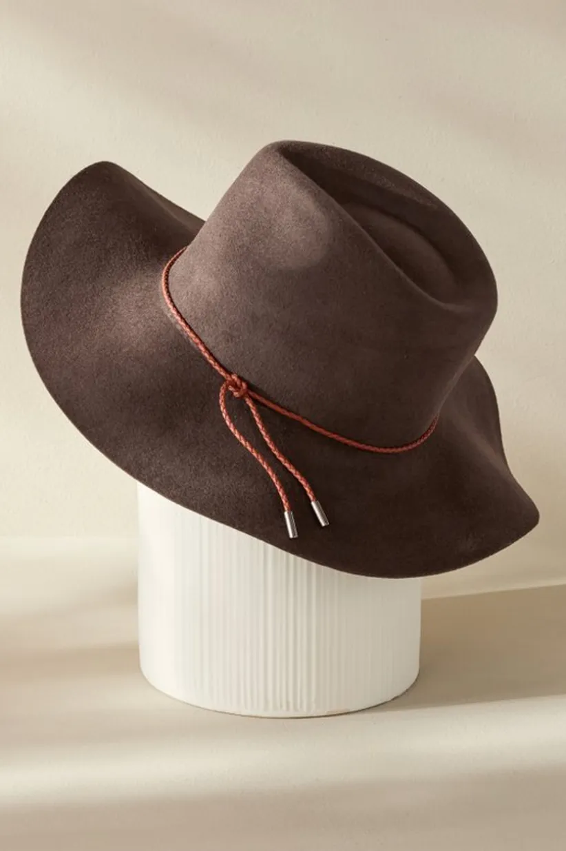 Soft Surroundings Fallon Packable Fedora Cocoa Best Sale