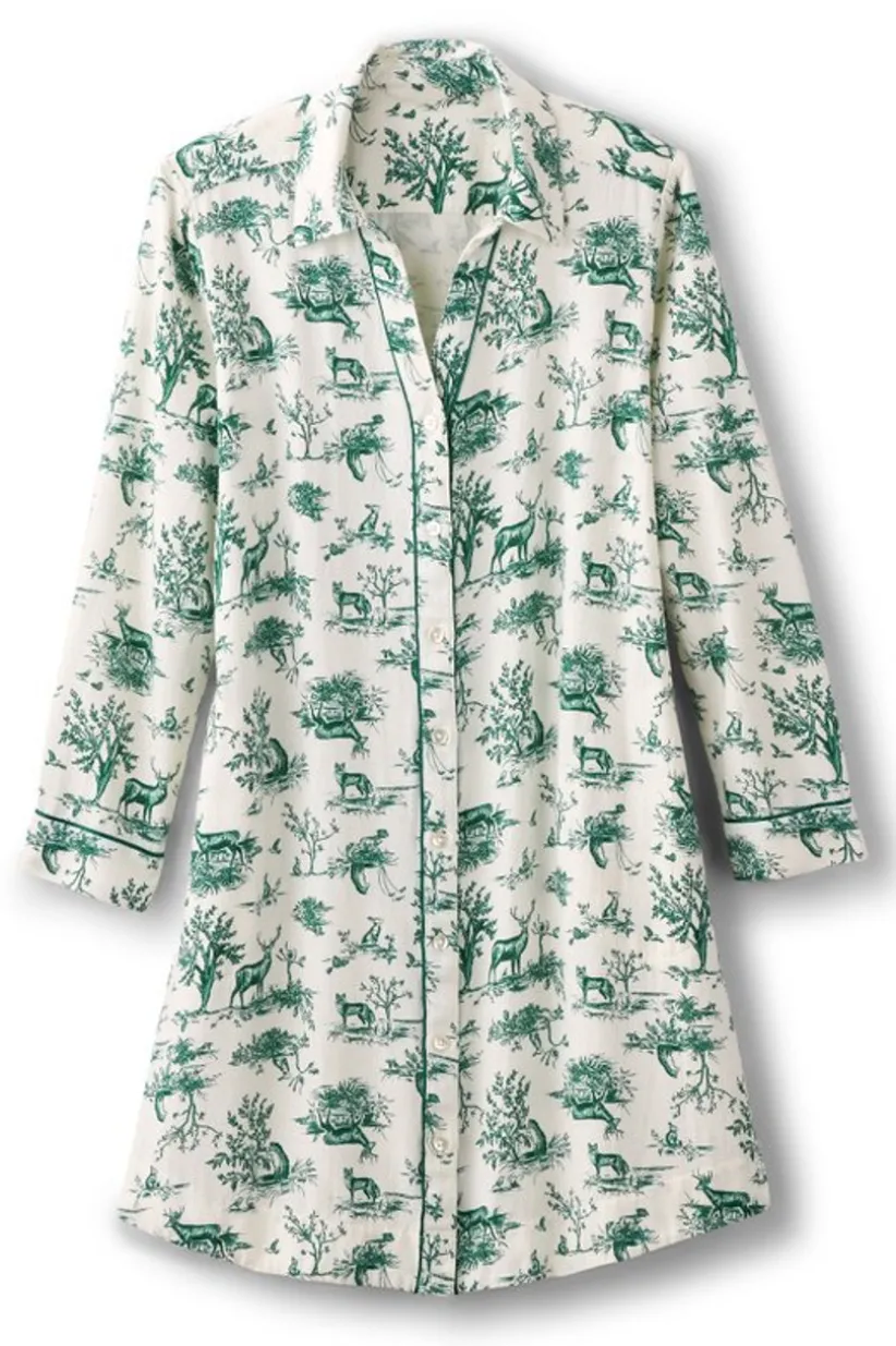 Soft Surroundings Festive Finley Sleep Shirt Clearance