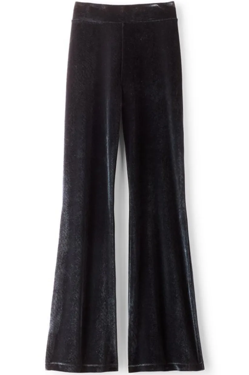 Soft Surroundings Gianna Velvet Bootcut Pants Black Clearance