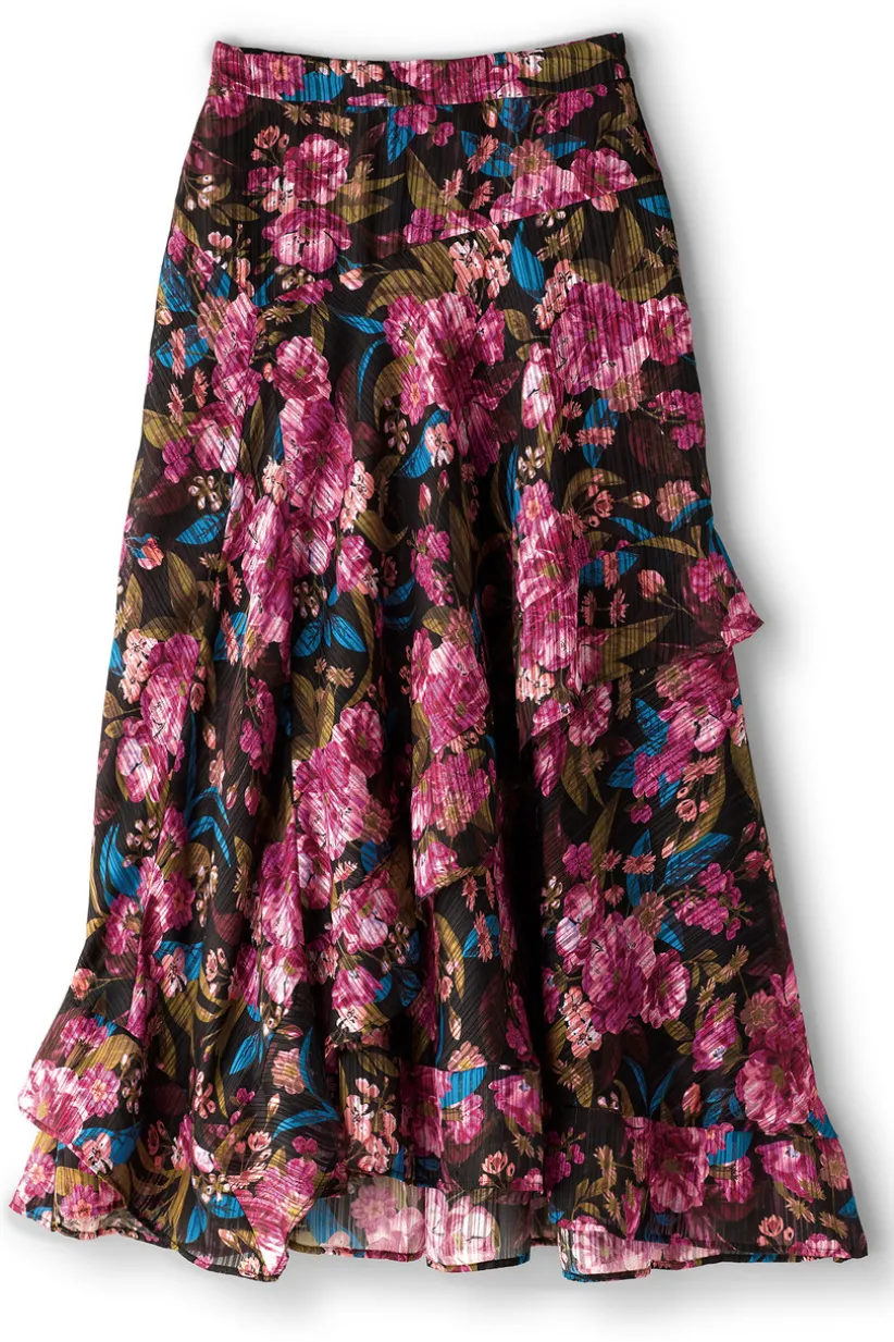 Soft Surroundings Hannie Midi Skirt SolsticeFloral Clearance