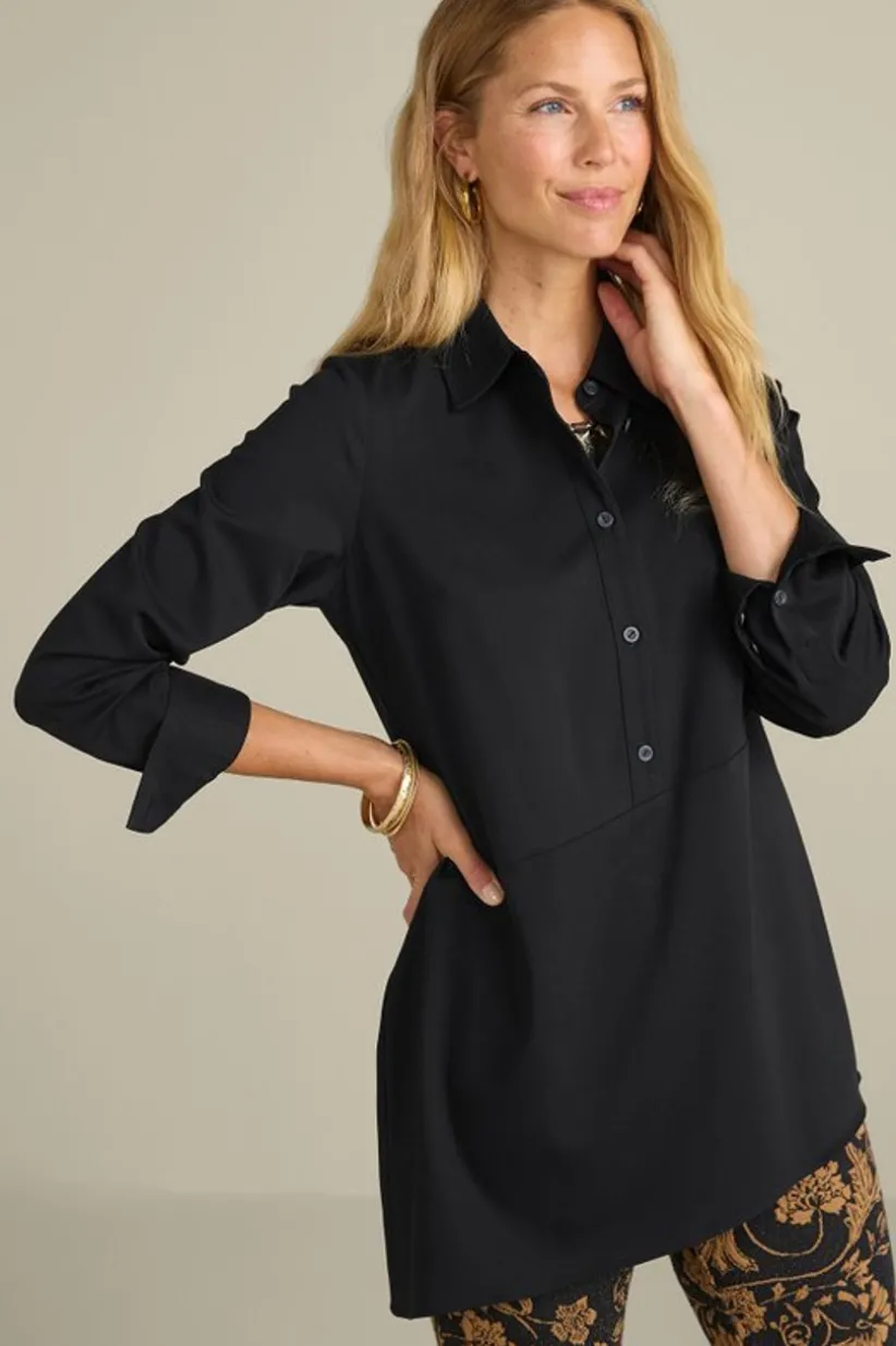 Soft Surroundings Jeanne Asymmetrical Tunic Black Sale