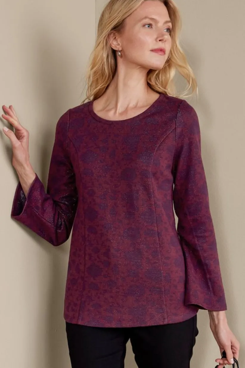 Soft Surroundings Jeri Jacquard Top MultiFloral Online