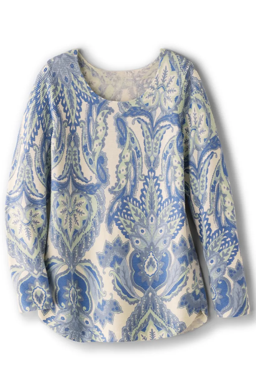 Soft Surroundings Kasey Tunic Sweater GlobalScarfBlueSimplif Online