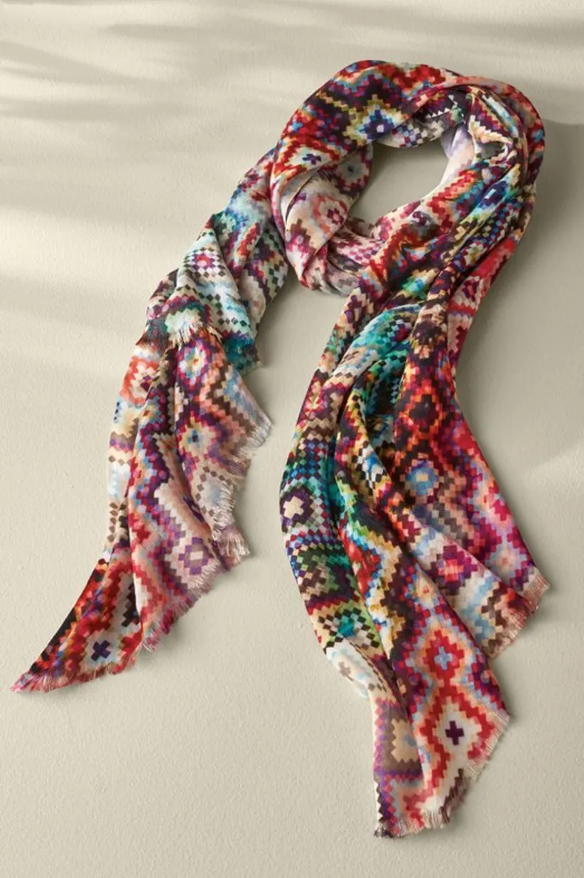 Soft Surroundings Kristin Kaleidoscope Scarf Multi Shop