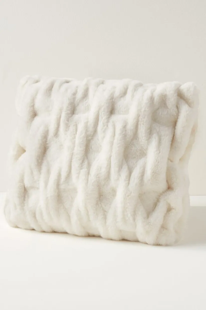 Soft Surroundings La Parisienne Faux Fur Pillow Clearance