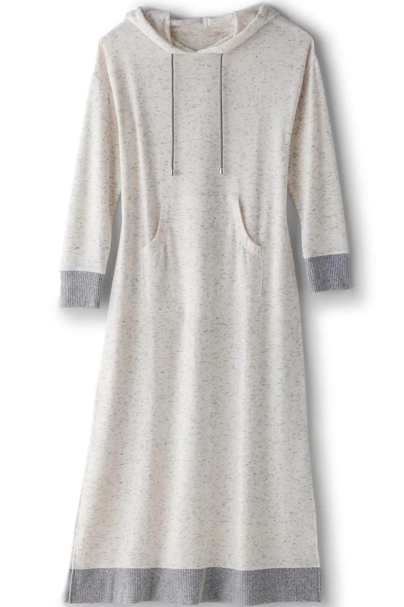 Soft Surroundings Lazy Day Lounge Dress White/Grey Best Sale