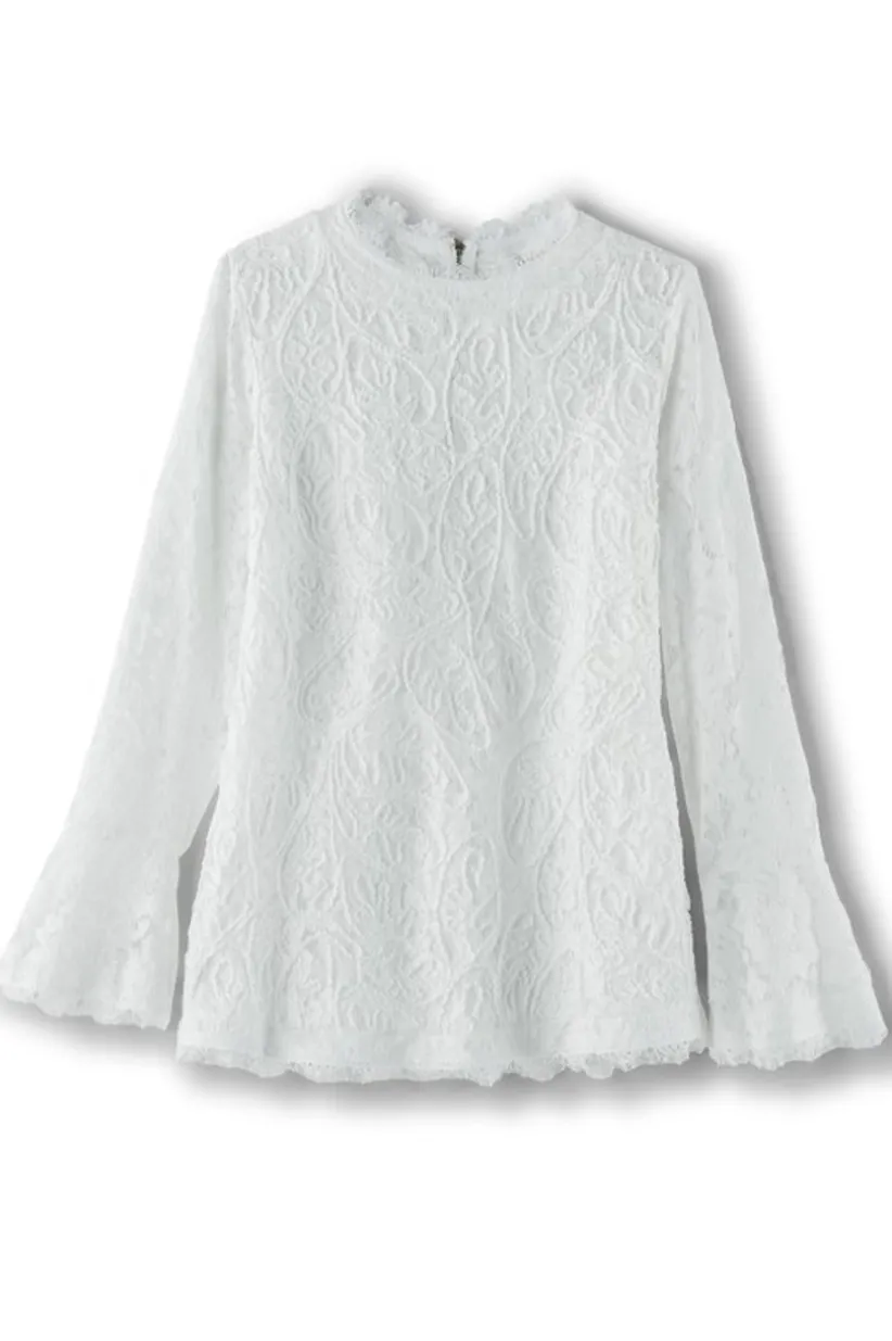 Soft Surroundings Lilith Lace Top White Best Sale