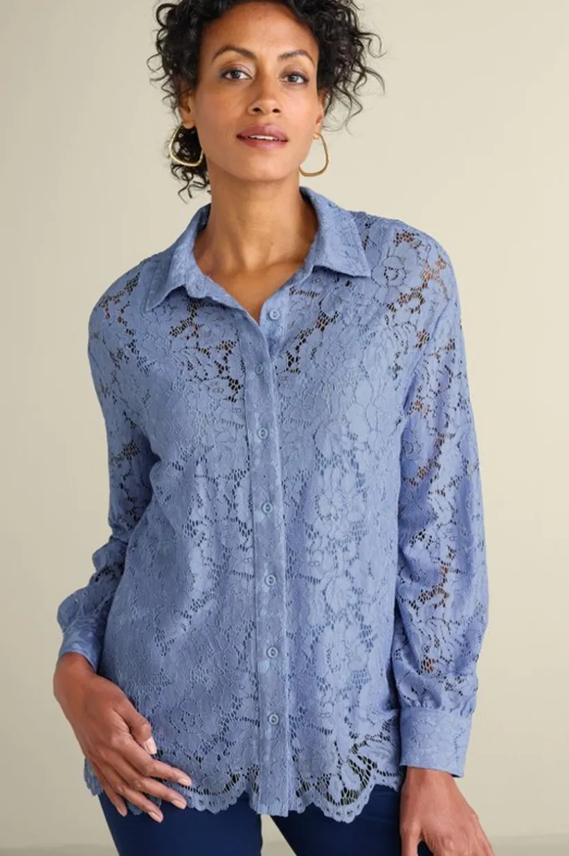 Soft Surroundings Lisa Lace Button Front Store