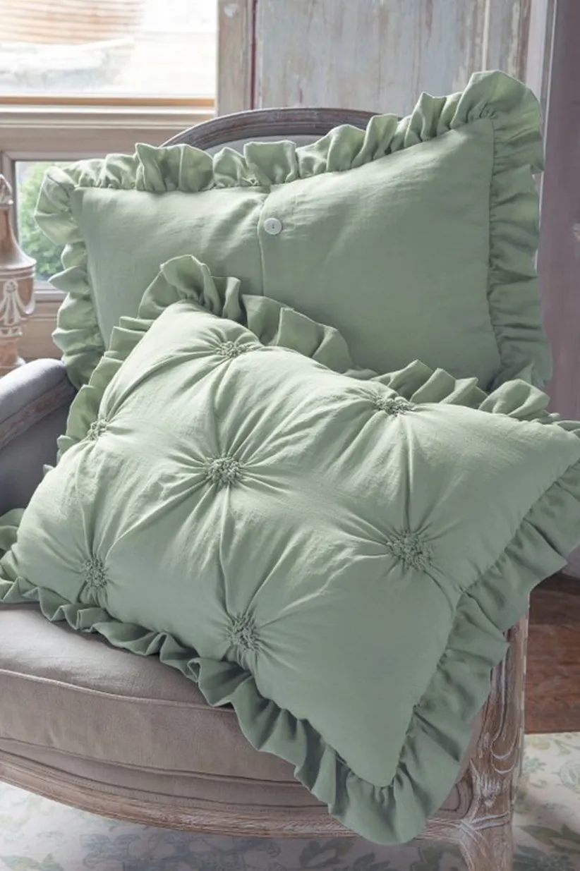 Soft Surroundings Lombardi Smocked Bed Sham I SeaMoss Best