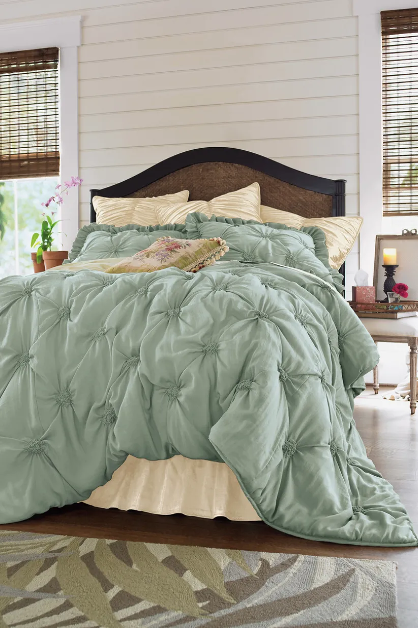 Soft Surroundings Lombardi Smocked Bed Sham I SeaMoss Best