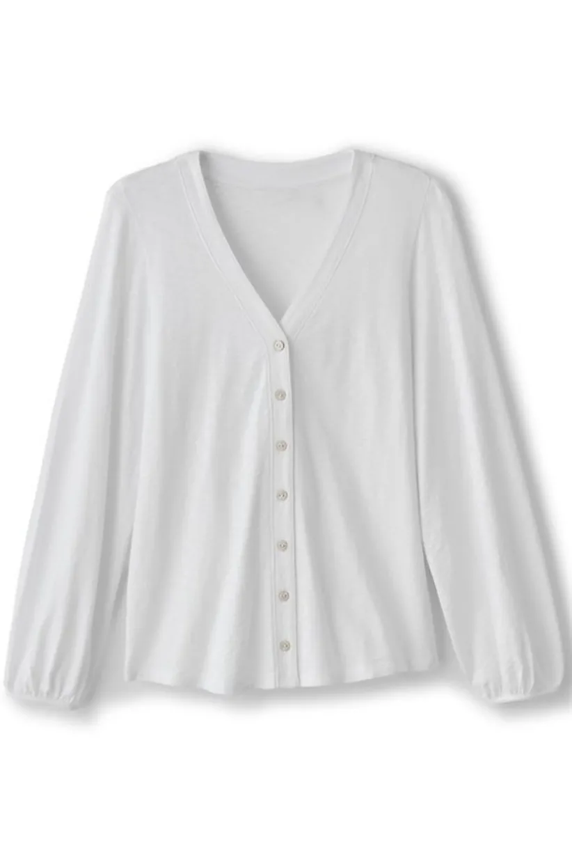 Soft Surroundings Lorna Button Front Top Cheap