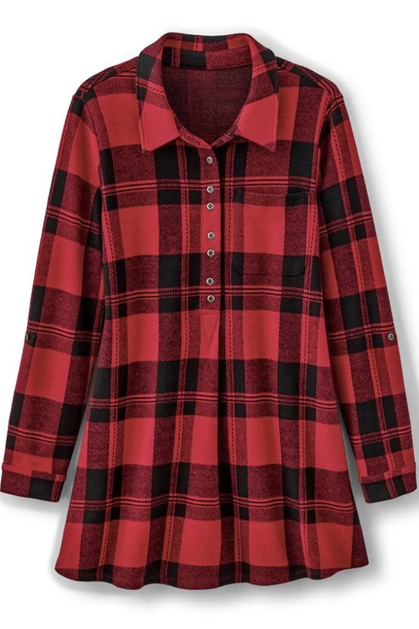 Soft Surroundings Mad About Plaid Top Online