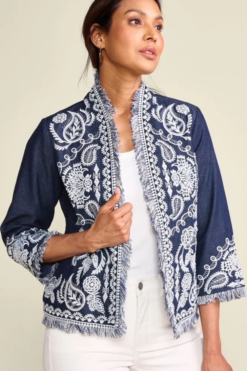 Soft Surroundings Mesaria Jacket DenimBlue Discount