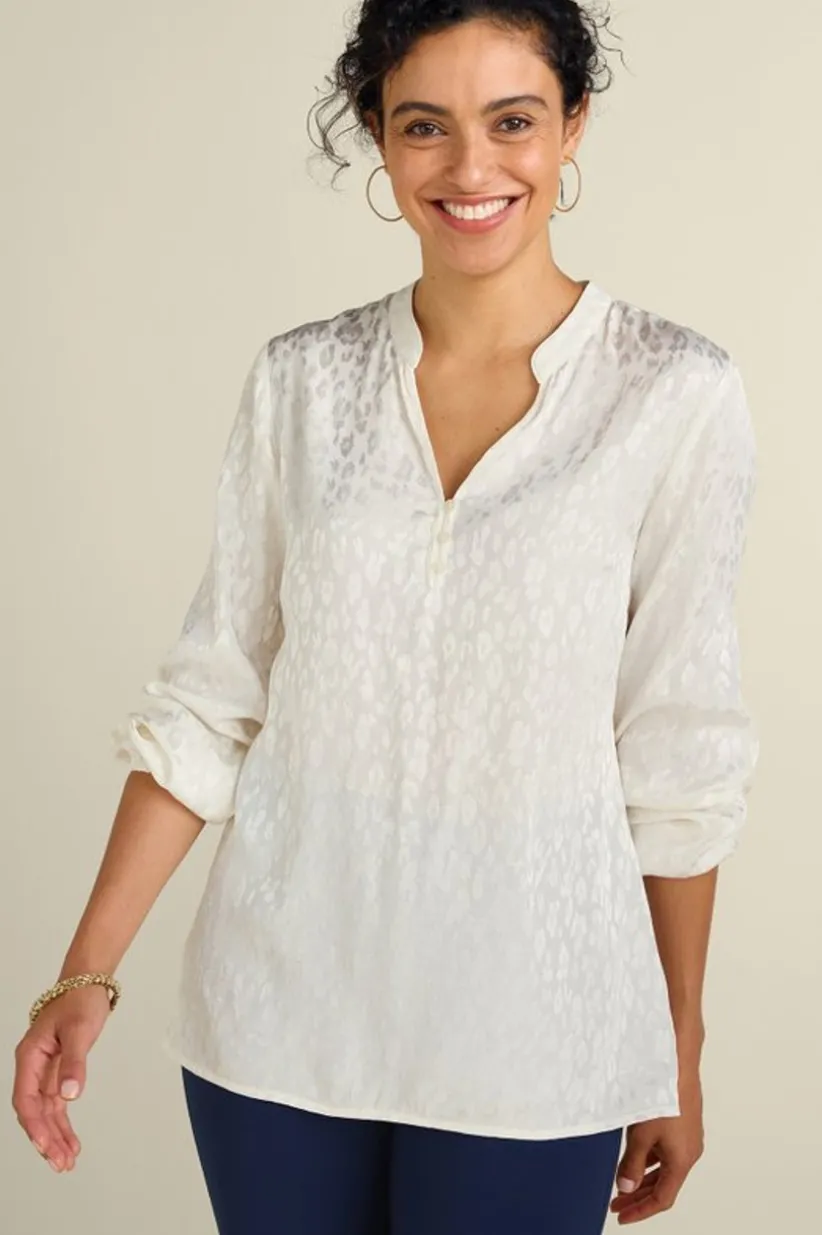 Soft Surroundings Mirasol Jacquard Tunic IvoryPearl Shop