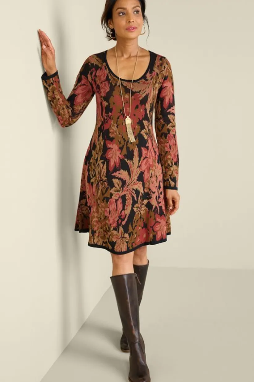 Soft Surroundings Nelia Jacquard Sweater Dress SavannahGarden Cheap