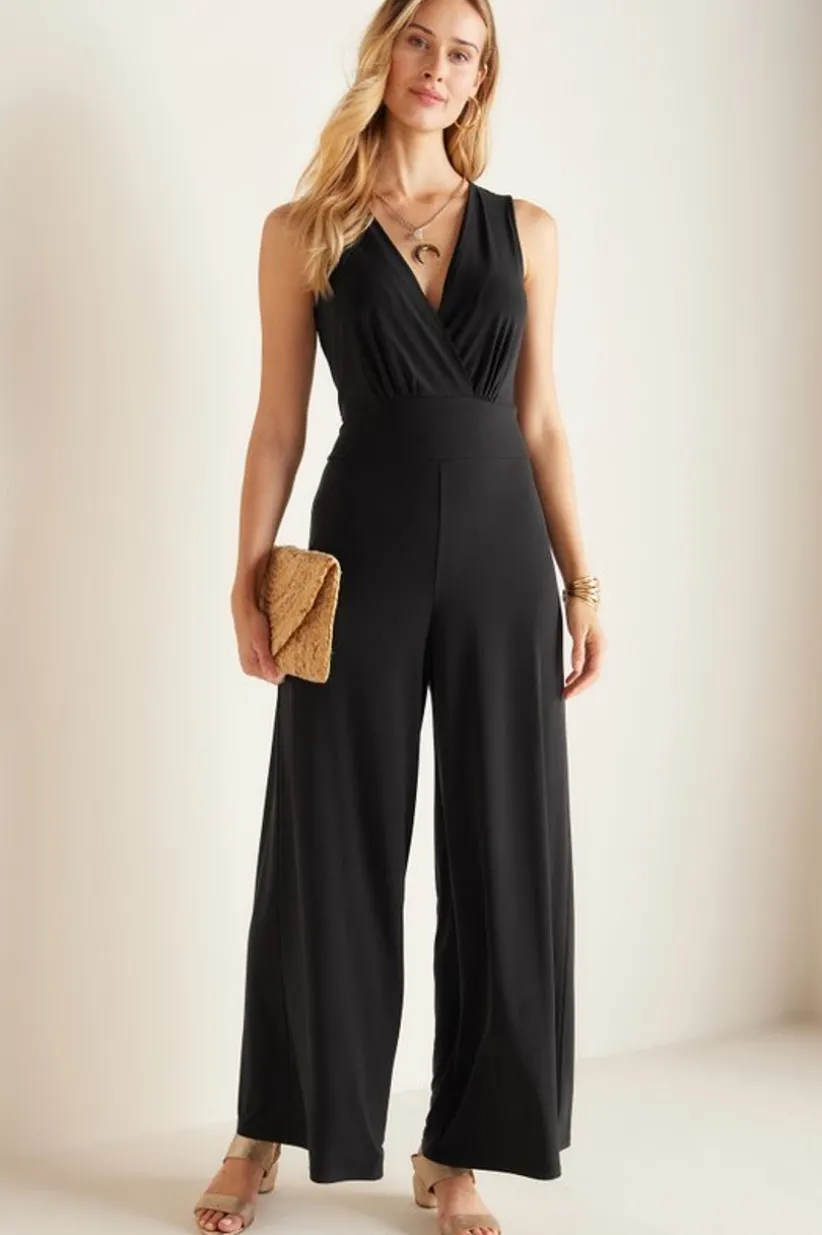 Soft Surroundings Penelope Jumpsuit Black New