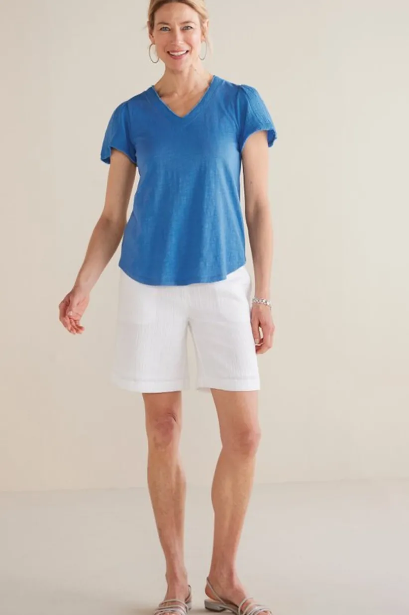 Soft Surroundings Philippa Gauze Sleeve Tee Shop