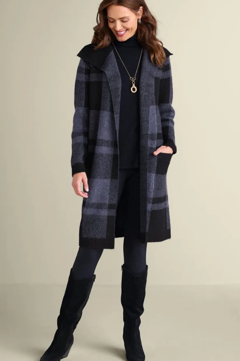 Soft Surroundings Posh Plaid Cardigan PoshPlaid Outlet