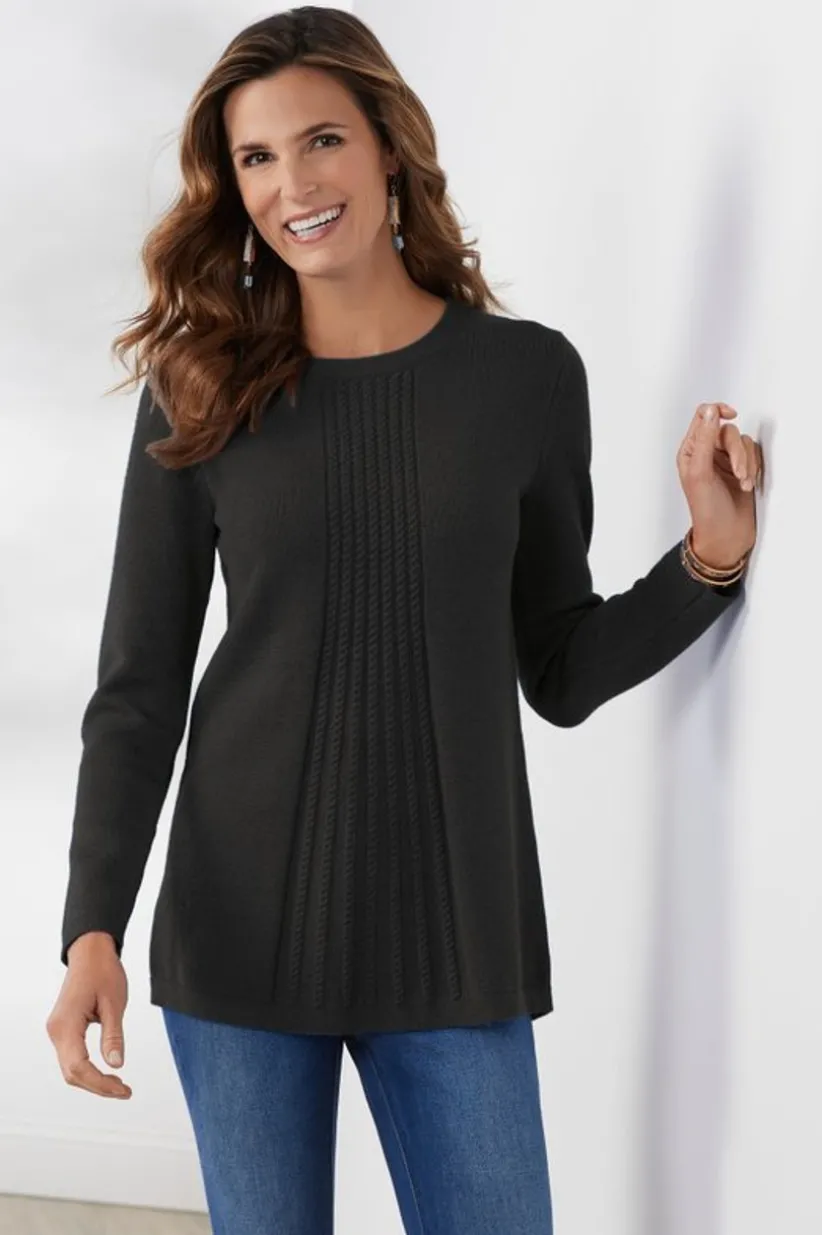 Soft Surroundings Priscilla Pullover Tunic Sweater Clearance