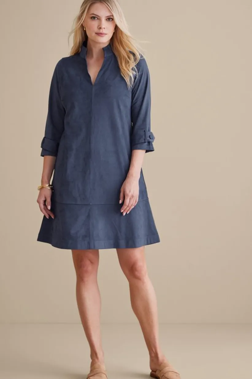 Soft Surroundings Rani Faux Suede Dress Flash Sale