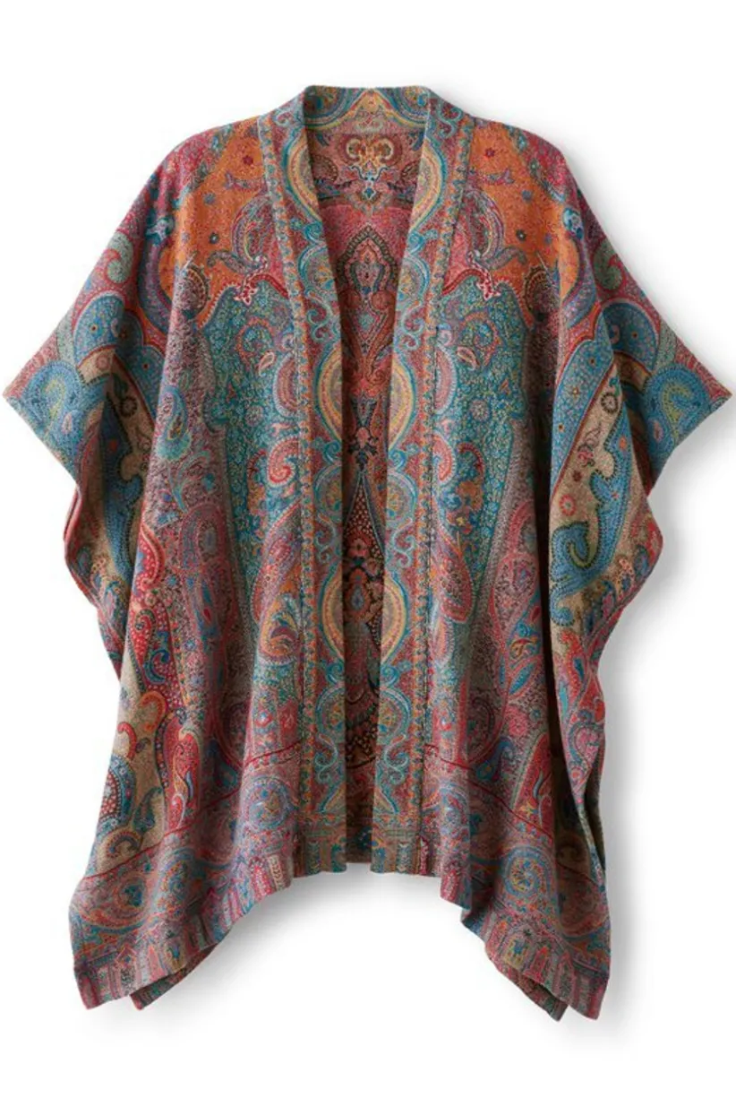 Soft Surroundings Rhea Woven Kimono Wrap Multi Cheap