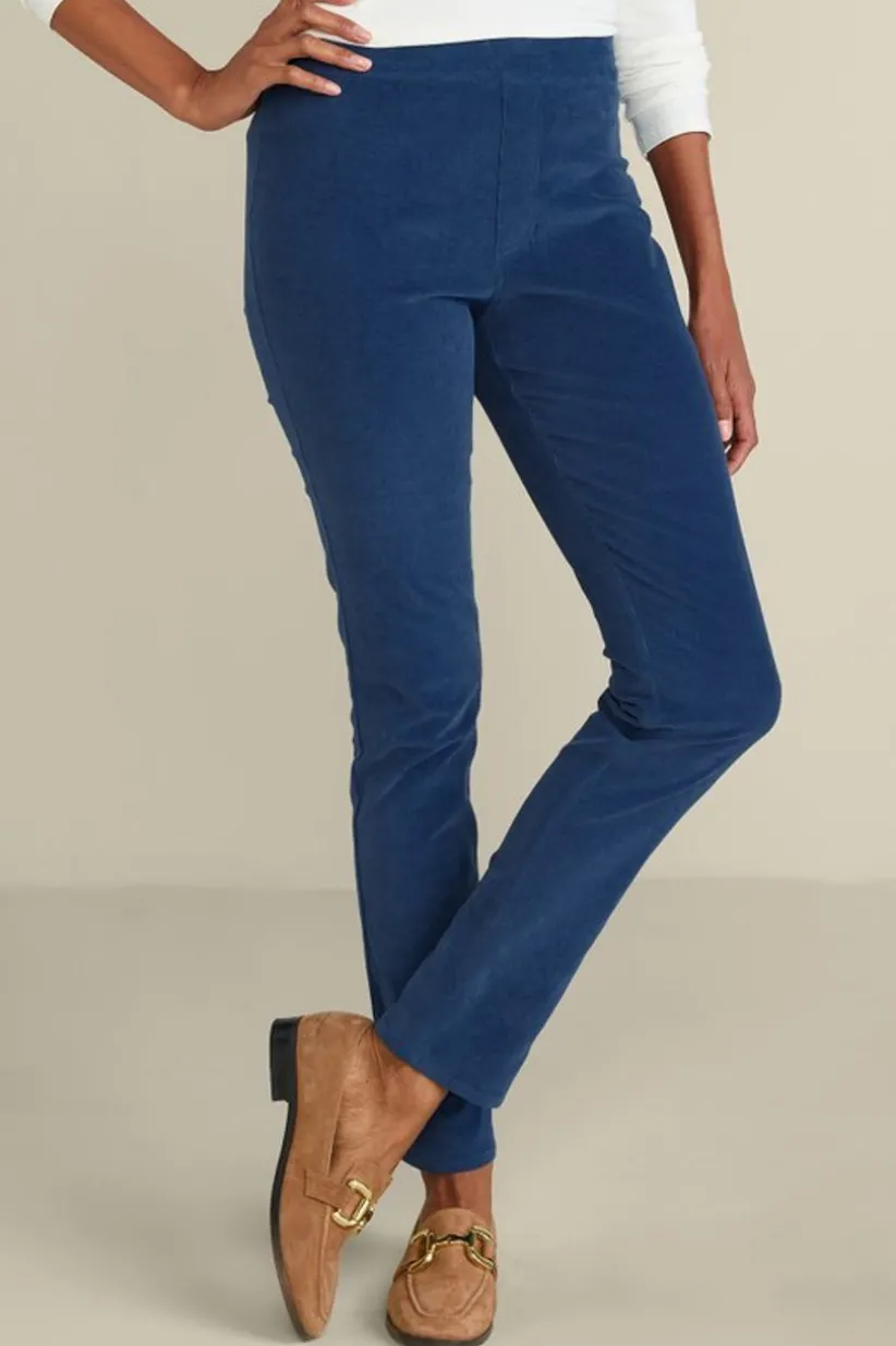 Soft Surroundings Rockland Corduroy Slim Leg Pull On Pants New
