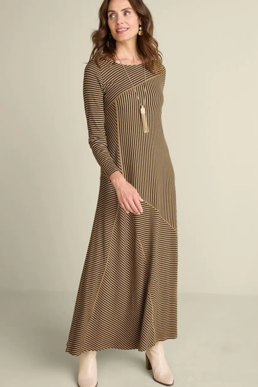 Soft Surroundings Ryley Dress Brown/BlackStripe Sale