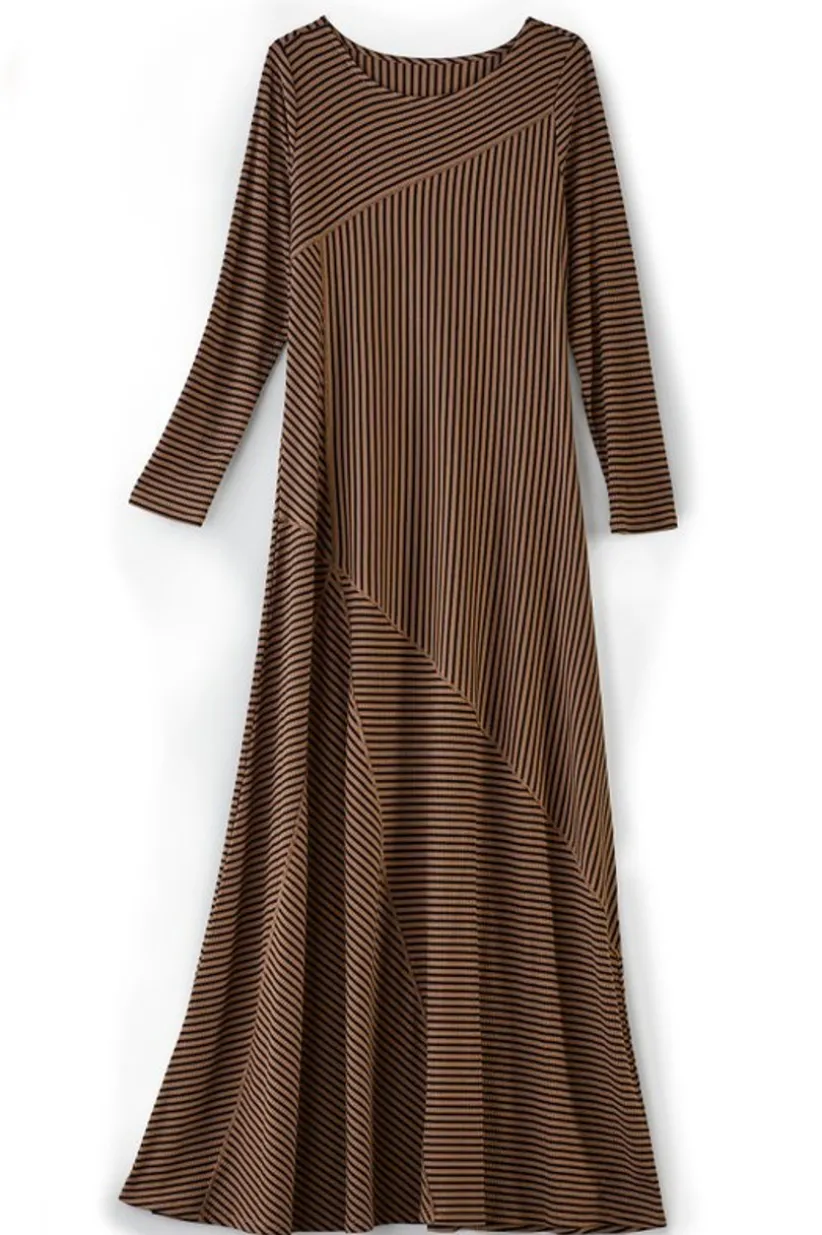 Soft Surroundings Ryley Dress Brown/BlackStripe Sale