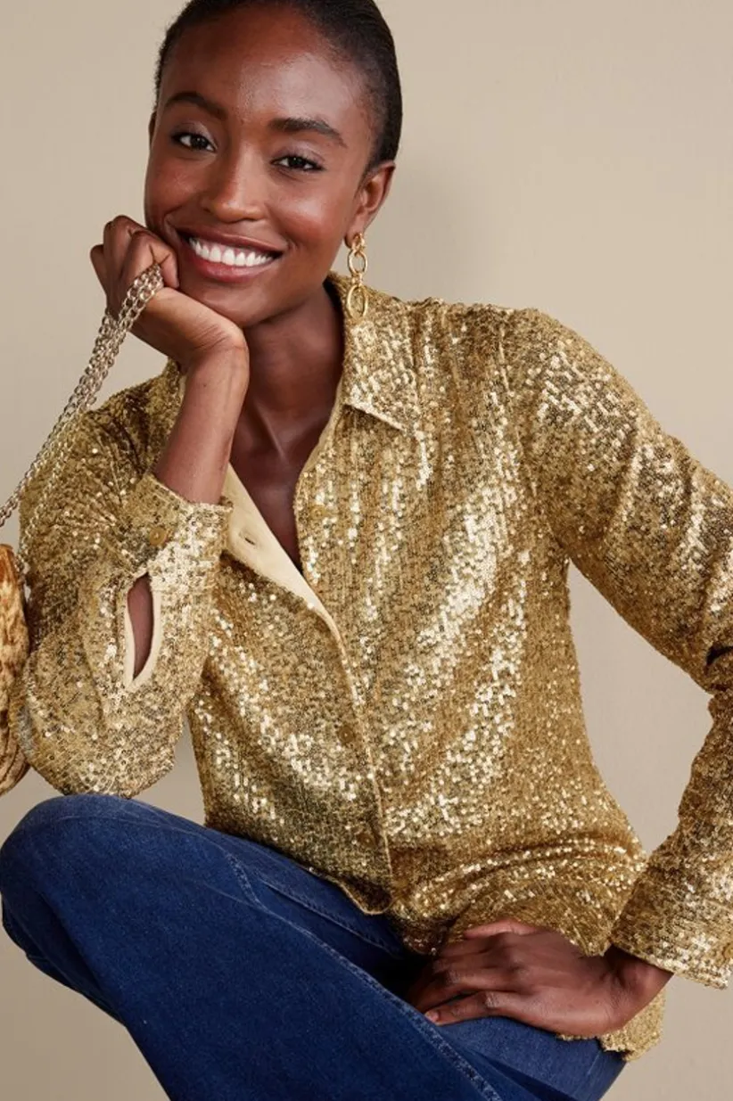 Soft Surroundings Sancerre Sequin Shirt Online