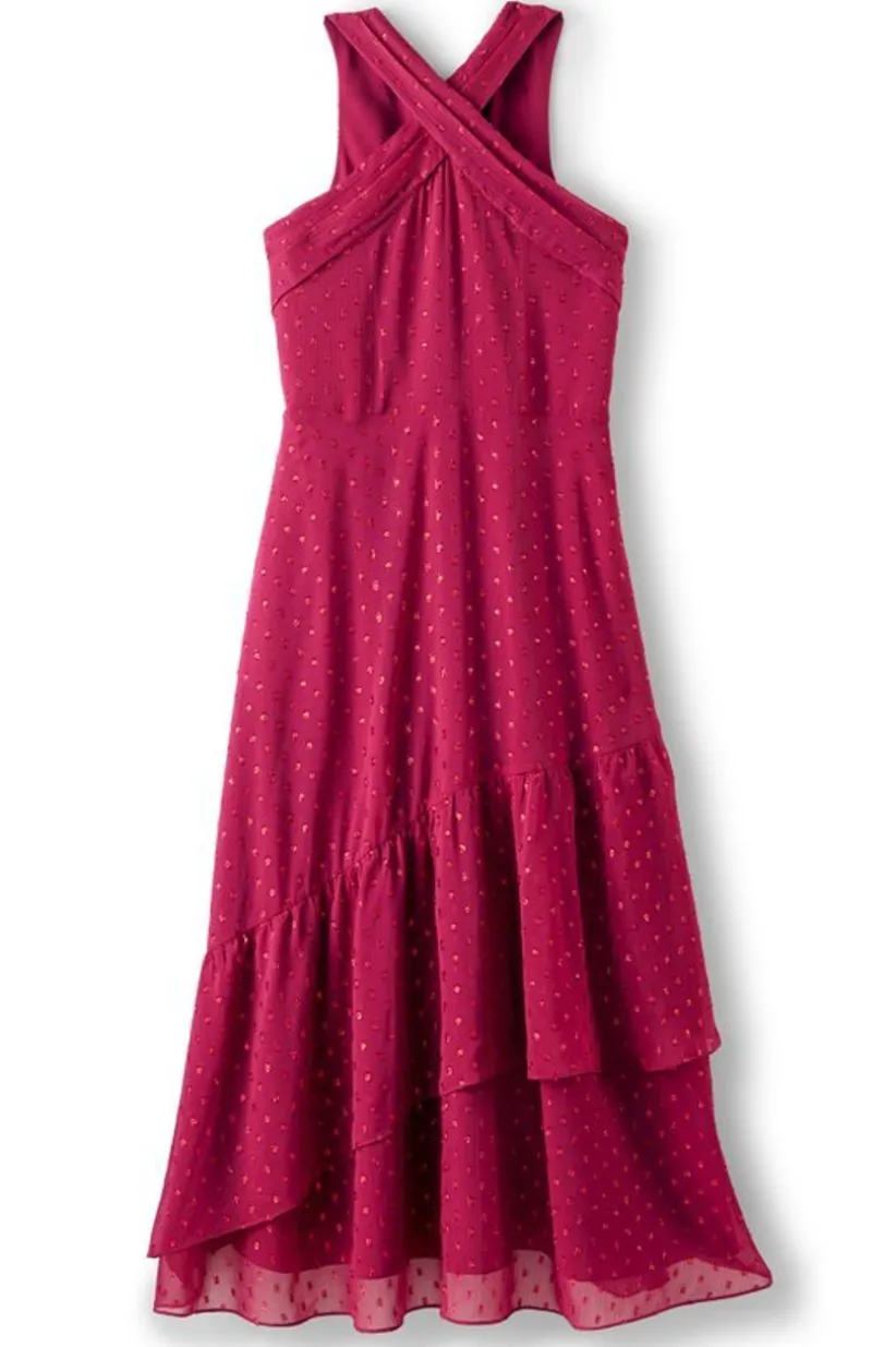 Soft Surroundings Sanna Sparkling Maxi Dress Sangria Flash Sale