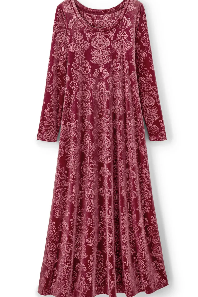 Soft Surroundings Santiago Embossed Velvet Dress Flash Sale